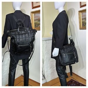 Celine Dion Extra Large Convertible Bag Crossbody Backpack Tote Vegan Leather